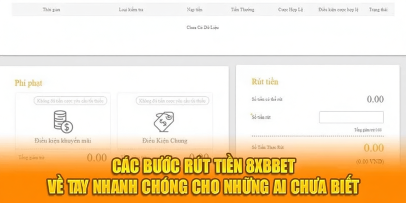 Các bước rút tiền 8XBET về tay nhanh chóng cho những ai chưa biết